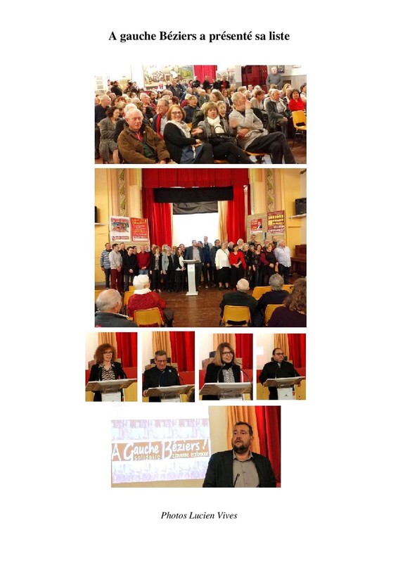 A gauche Béziers a présenté sa liste